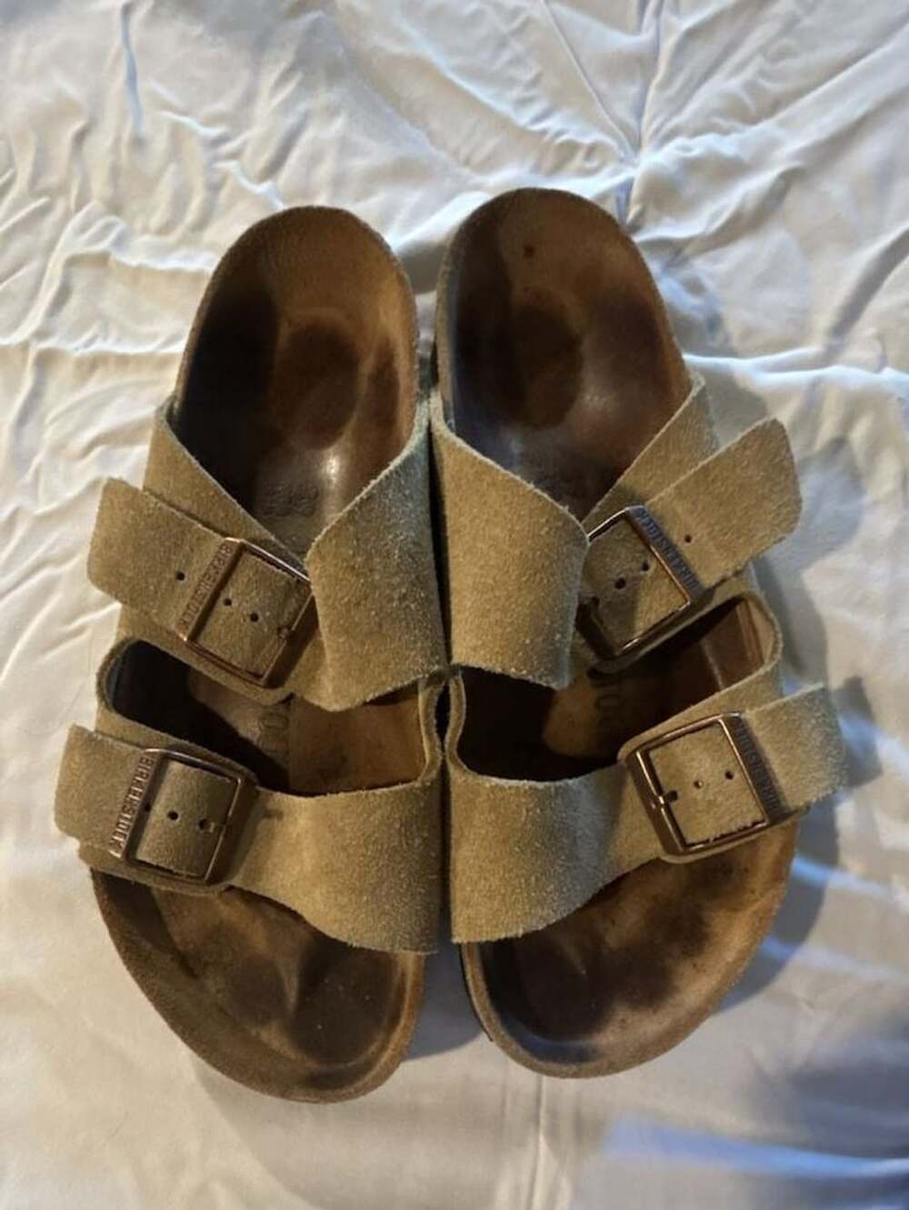 Birkenstock Arizona Sandals Taupe Suede